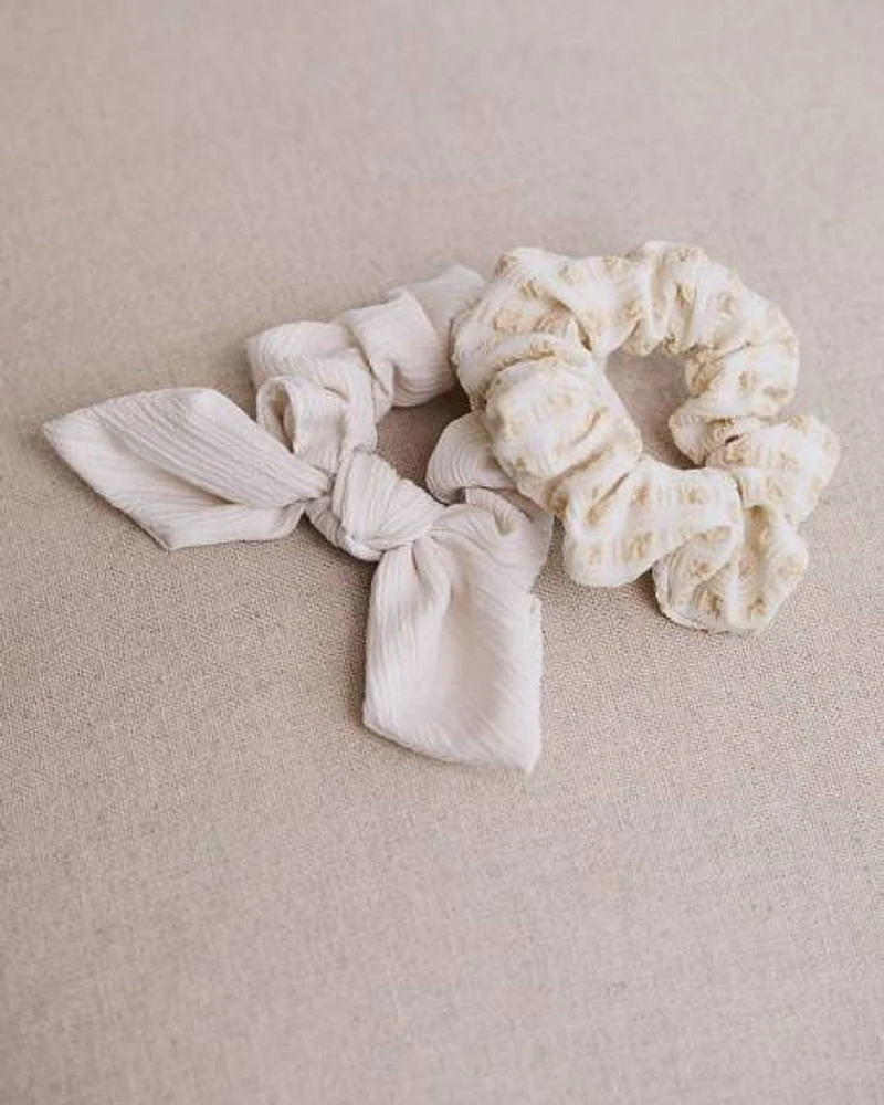 Textured and Bow Scrunchies