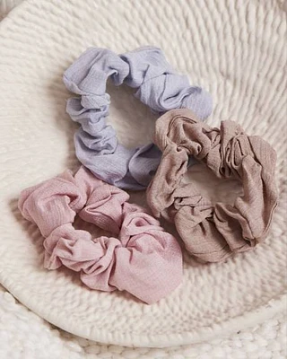 Solid Textured Scrunchies
