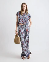 High-Rise Wide-Leg Fluid Pant