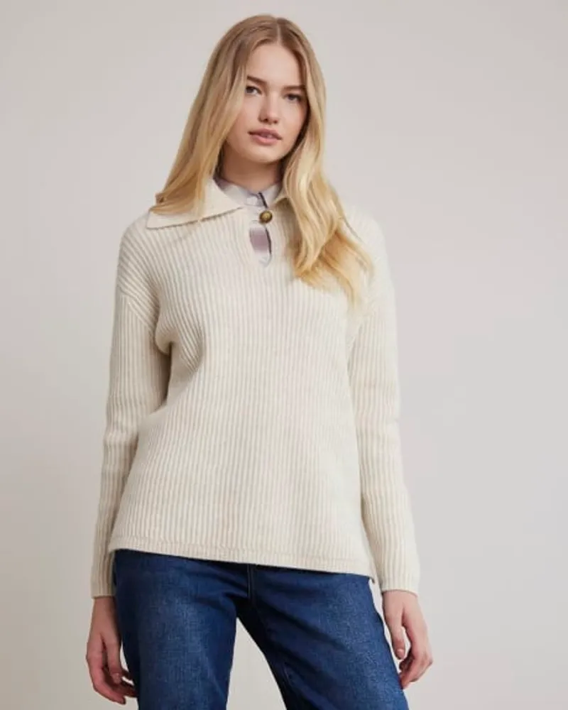 RW&CO. - Relaxed-Fit Turtleneck Sweater Thyme Maternity Mix