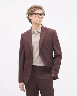 Slim-Fit Deep Berry Suit Blazer