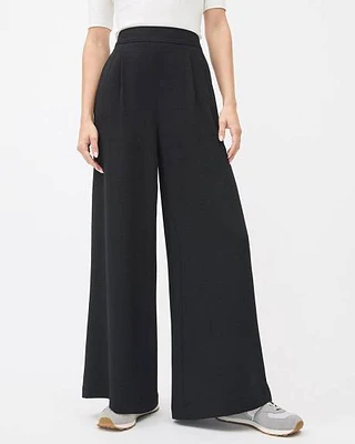 Black Pull-On High-Rise Wide-Leg Pant