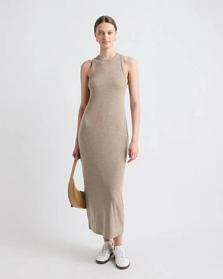 Robe Midi Côtelée Sans Manches