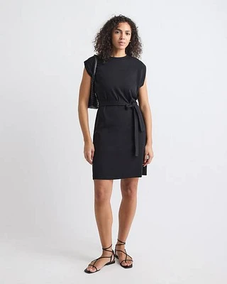 Extended-Sleeve Dress with Removable Belt