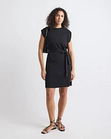 Extended-Sleeve Dress with Removable Belt