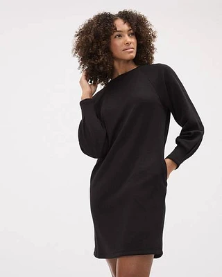 Long-Sleeve Mini Scuba Dress