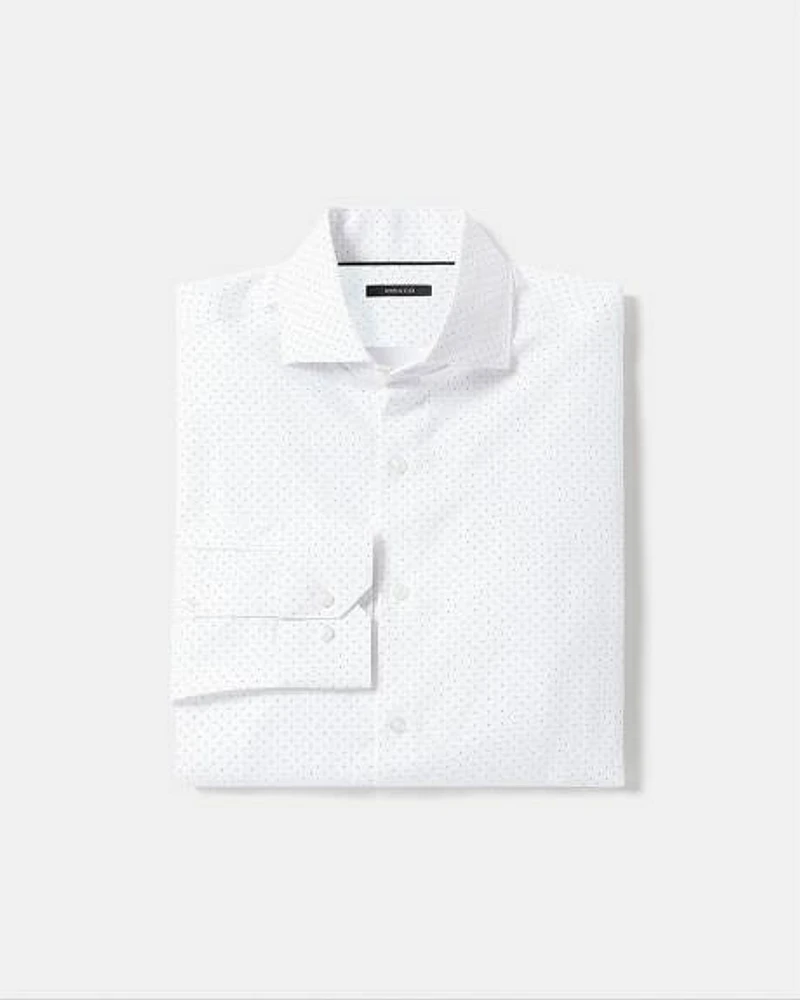 Slim-Fit Dotted Herringbone Dress Shirt