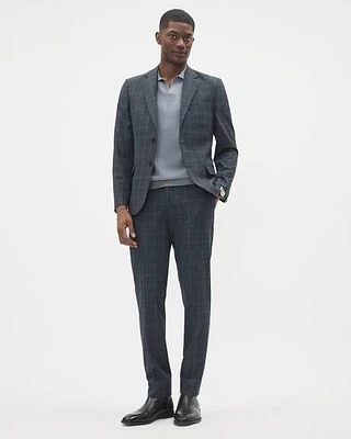 Slim-Fit Checkered Denim-Like Suit Pant