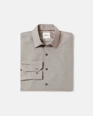 Slim-Fit Knit-Like Dress Shirt