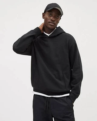 Solid Fleece Hoodie with Kangaroo Pocket