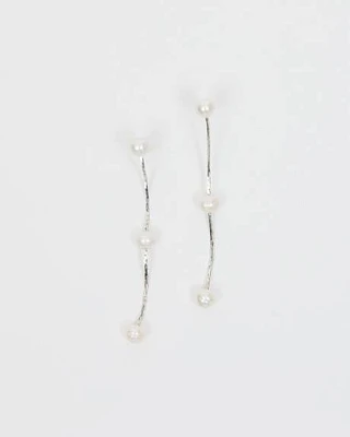 Golden Earrings with Freshwater Pearls