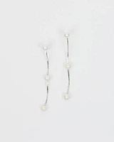 Golden Earrings with Freshwater Pearls