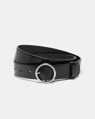 RW&CO. - Leather Belt with Round Buckle