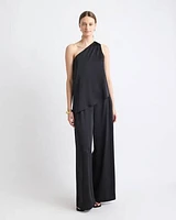 High-Rise Satin Palazzo Pant