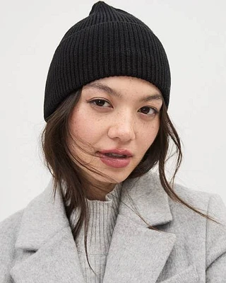 Beanie with Large Ribbed Cuff