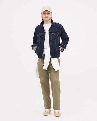 Straight-Leg Pleated Chino Pant