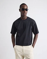 Heavy Short-Sleeve Crew-Neck Cropped Tee