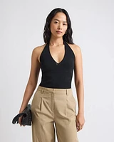 Halter-Neck Fancy-Stitch Tank