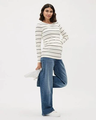 Medium-Wash Wide-Leg Jeans