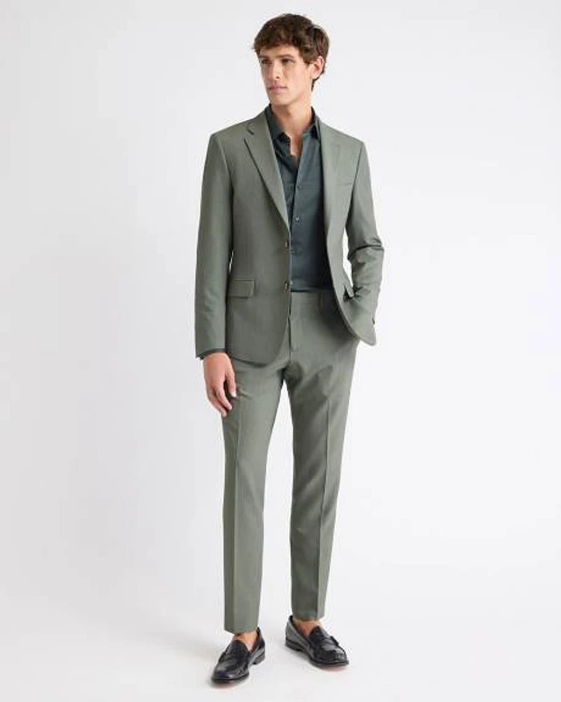 Slim-Fit Green Suit Pant