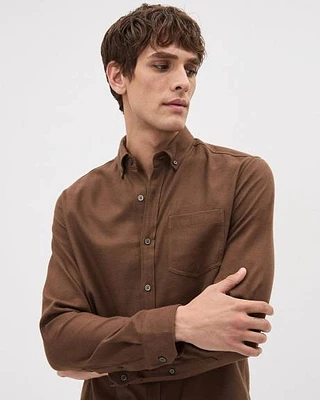 Slim-Fit Brushed Twill Shirt