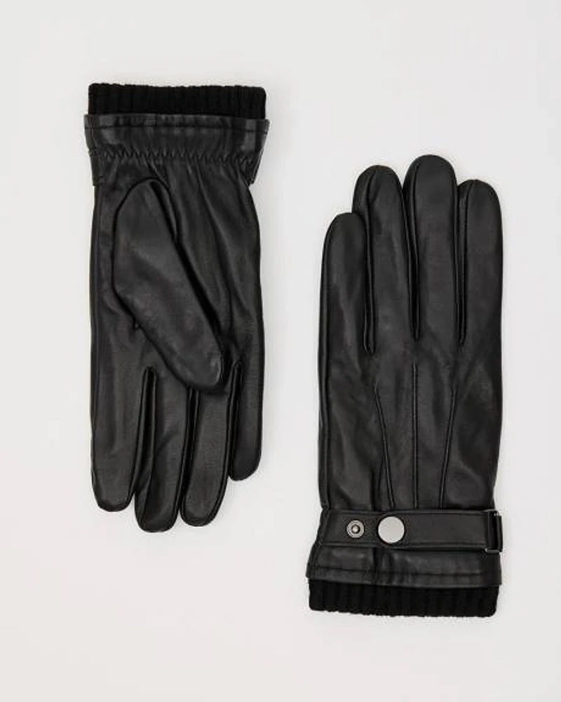 Leather Gloves with Tab