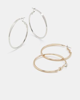 RW&Co Basic Hoop Earrings - 2 Pairs women