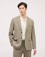 Tailored-Fit Khaki Suit Blazer