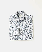 Chemise Habillée Blanche à Coupe Étroite avec Motif Floral