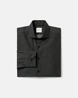 Slim-Fit Dobby Dress Shirt with Micro Dots