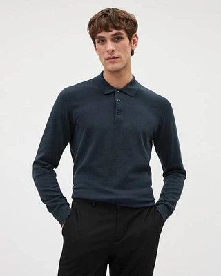 Long-Sleeve Polo Sweater