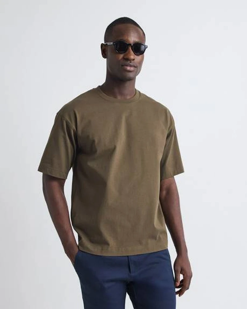 Oversized Short-Sleeve Crew-Neck Tee