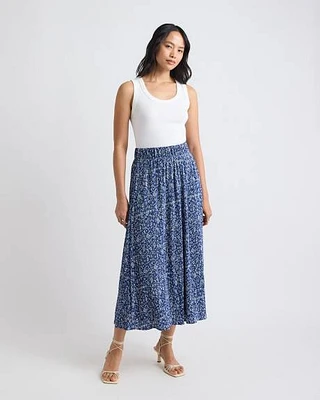 Jupe Évasée Midi à Taille Haute