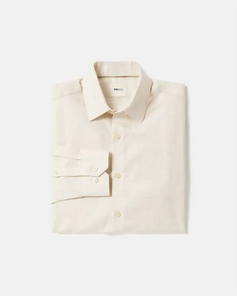 Tailored-Fit Linen Dress Shirt