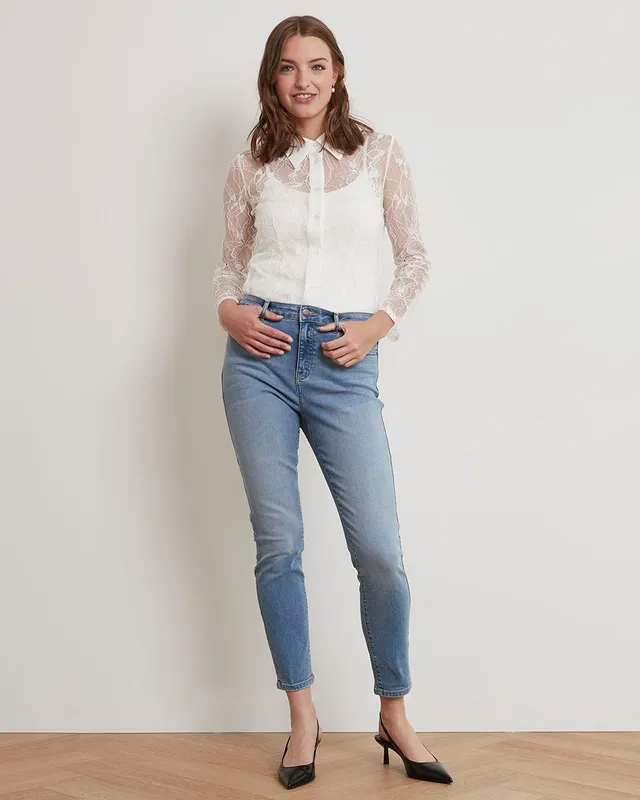 High-Rise Light-Wash Natalie Jegging