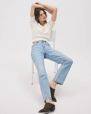 Vintage High-Waisted Straight-Leg Jeans