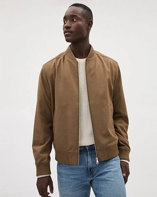 Brushed Twill Bomber Jacket