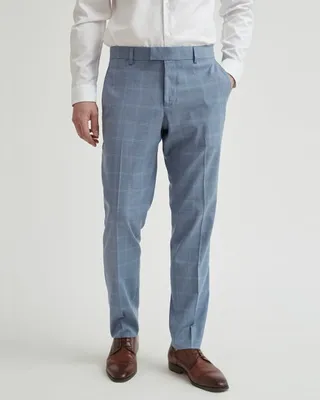RW&CO. - Blue Checkered Suit Pant Medium