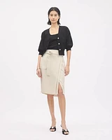 Satin Pencil Skirt