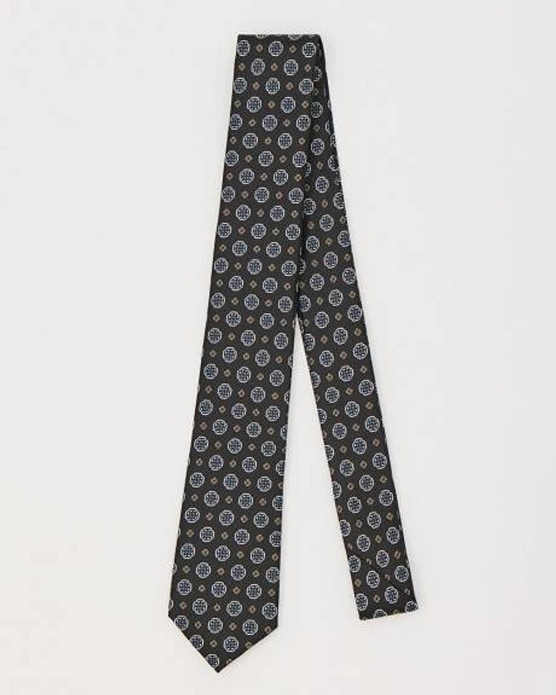 Skinny Tie with Geometric Pattern