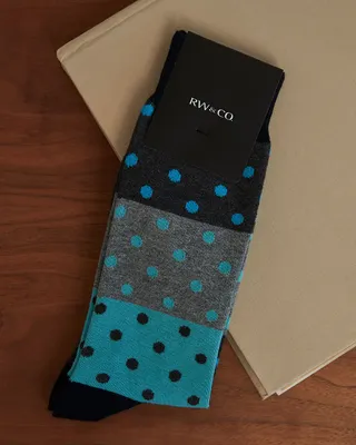 Three-Colour Dots Socks