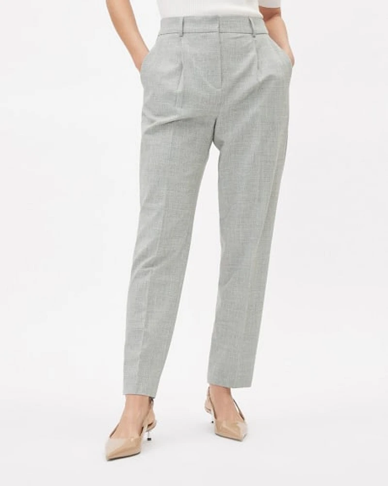 Two-Tone Tapered-Leg High-Rise Pant