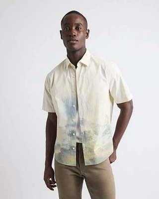 Chemise en Coton à Manches Courtes avec Imprimé