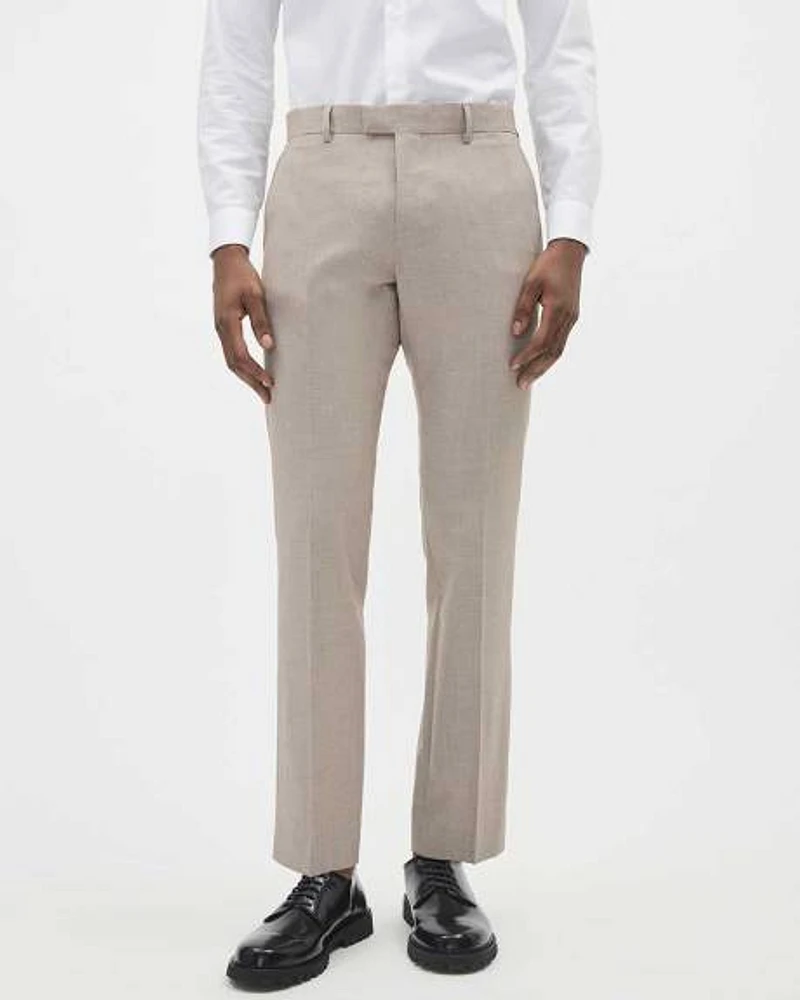 Slim-Fit Taupe Suit Pant