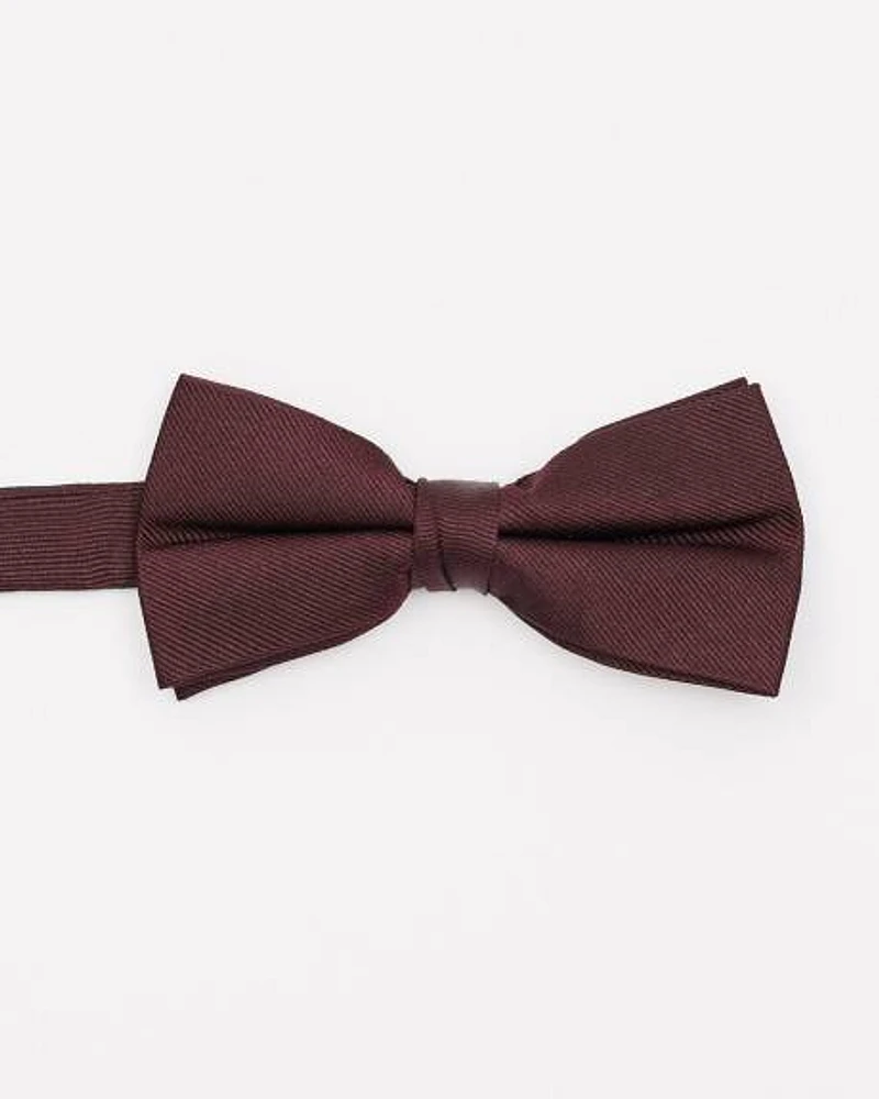 Solid Burgundy Bow Tie