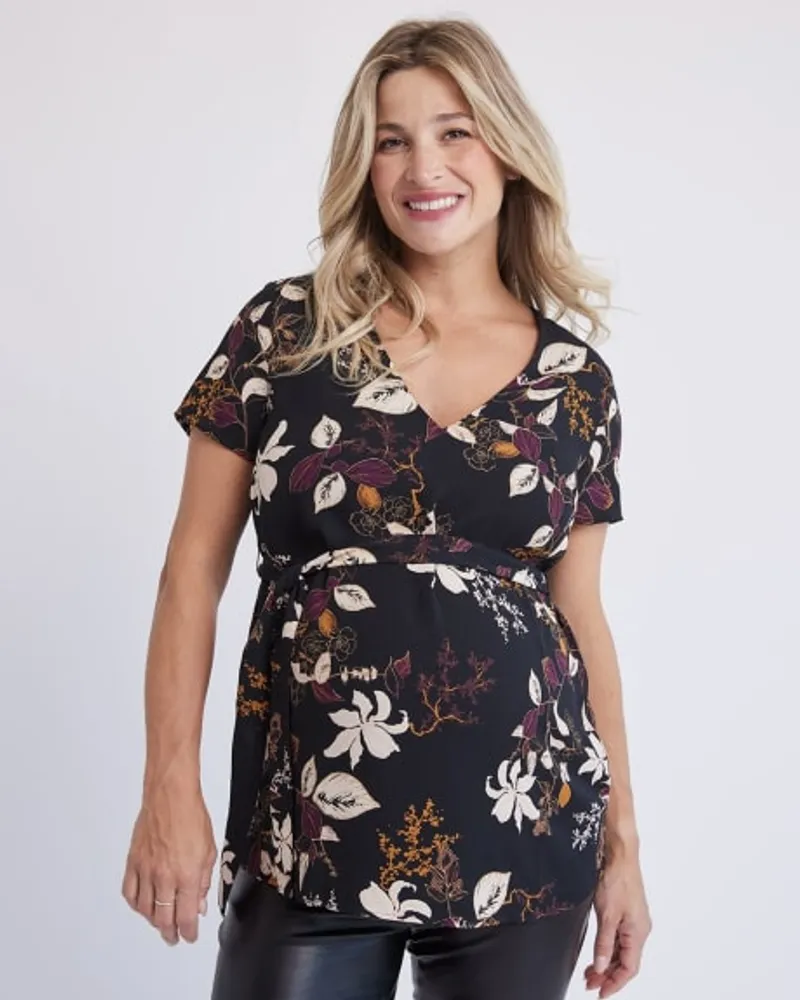 Relaxed-Fit Short-Sleeve Tee - Thyme Maternity