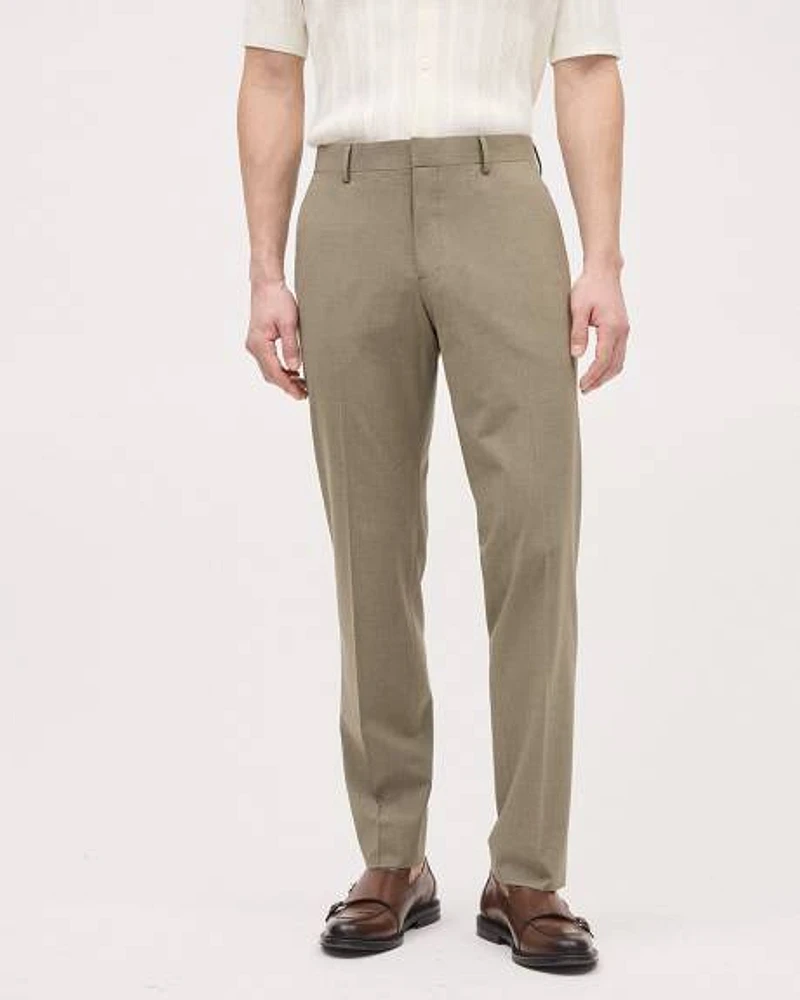 Tailored-Fit Khaki Suit Pant