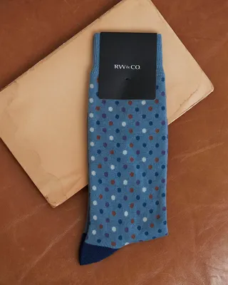 Blue Socks with Dots