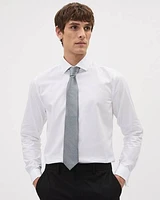 Grey Textured Regular Tie