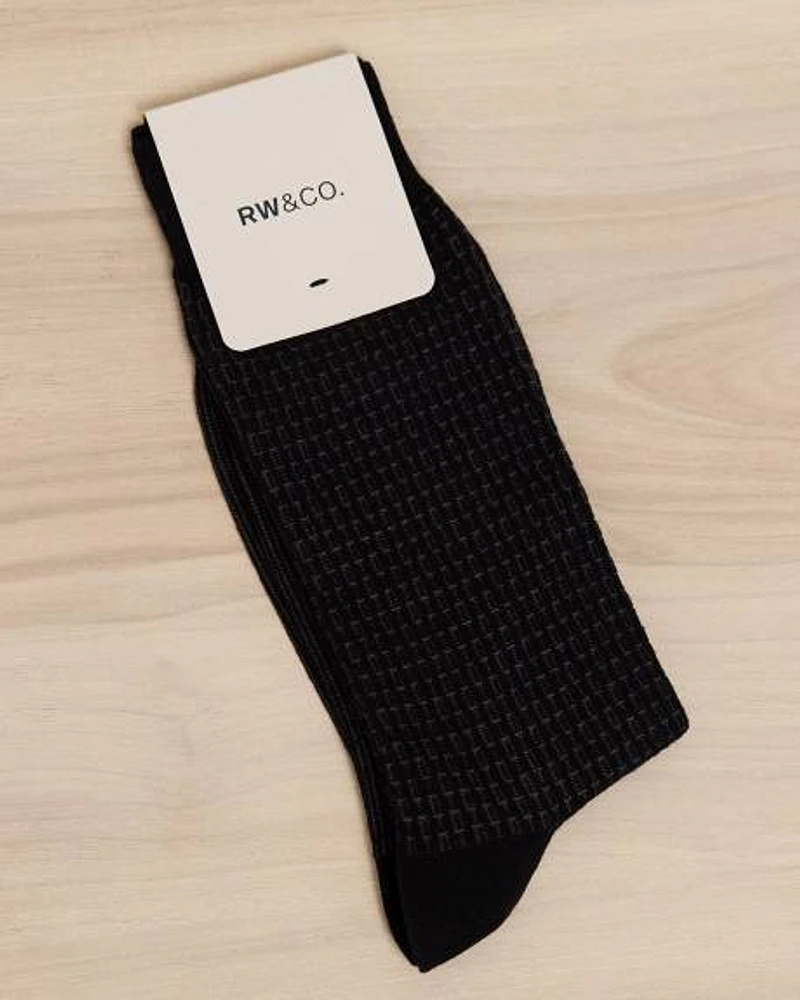 Dress Socks with Geometric Pattern